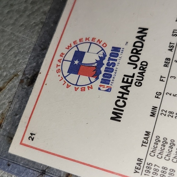 Michael Jordan. 1989. NBA HOOPS. All Star Card. Mint - Picture 6 of 6